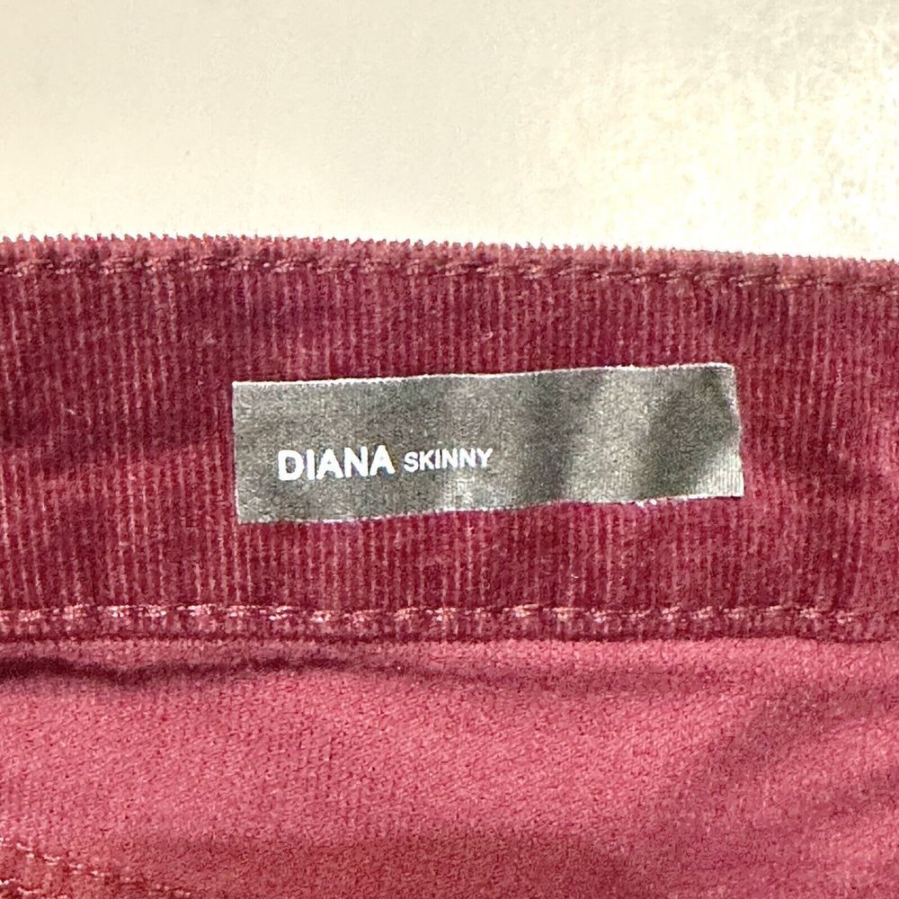 KUT FROM THE KLOTH pants women Size 12 Diana Skinny Corduroy Jeans burgundy red - Picture 8 of 16